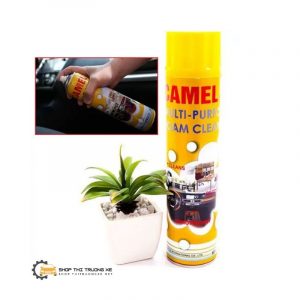 Chai xịt bọt đa năng vệ sinh nội thât Camel (Foam Cleaner) Màu vàng hương chanh 650ml - 2